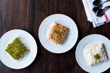 Turkish Milk Dessert Sutlava made with Gullac and Dairy Baklava Dough