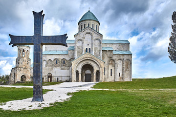 Fototapeta na wymiar Church, located Racha region of Georgia, lower Svaneti mountains