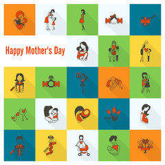 Happy Mothers Day Icons