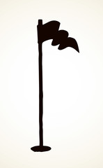 Golf flag. Vector drawing