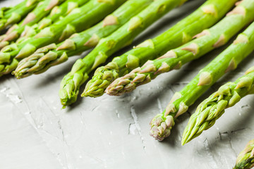 Asparagus bunch close up