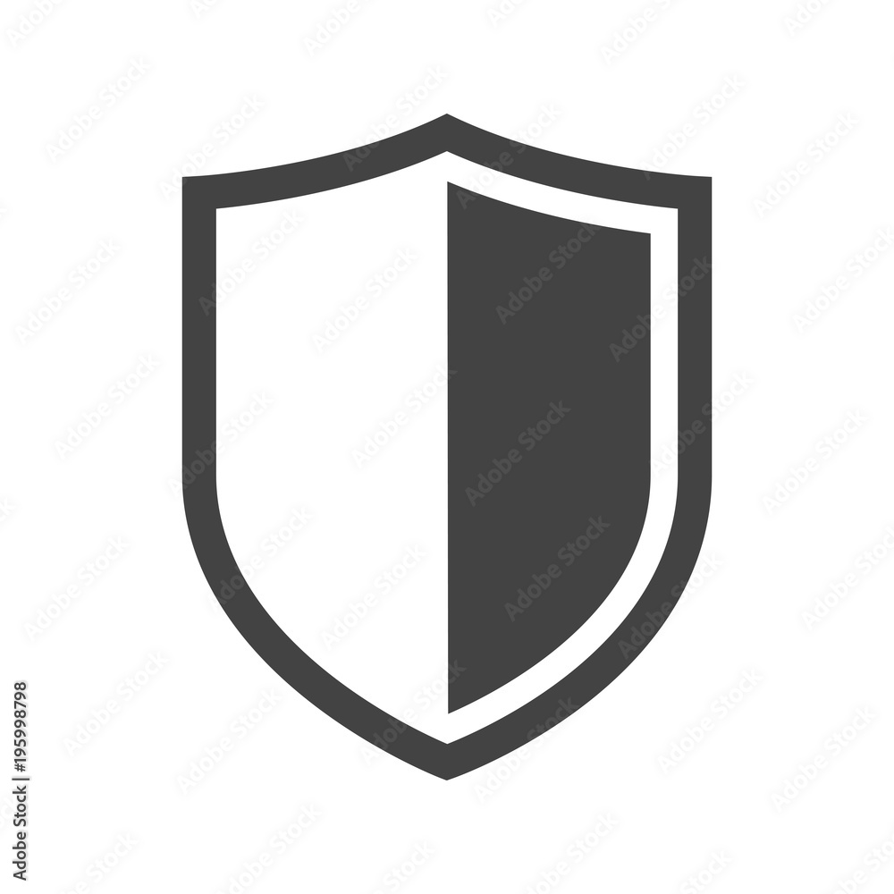 Wall mural vector shield icon. security vector icon collection. protection logo, shield. сryptocurrency protect