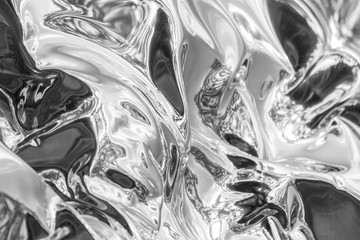 Curved abstract metallic background, texture