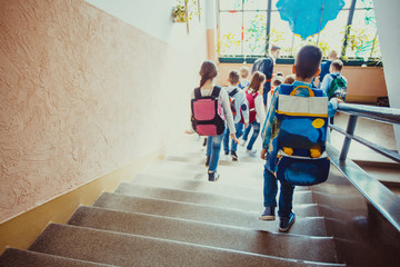 Pupils going on break - Powered by Adobe