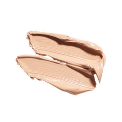 Liquid foundation strokes isolated on white background