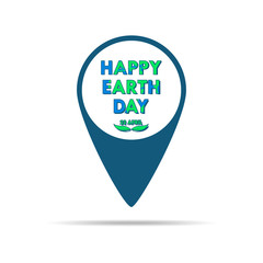 Pointer for Earth Day. Vector illustration