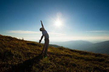 The man enjoying freedom