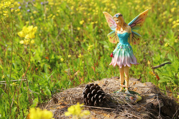 image of magical little fairy in the forest.