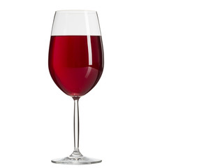 Glass of wine isolated on white