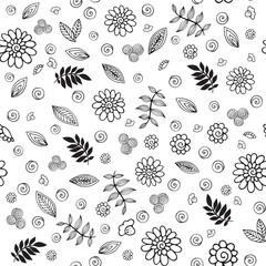 Floral seamless pattern. Plant texture for fabric, wrapping, wallpaper and paper.