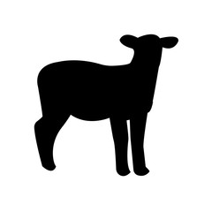 black sheep silhouette clip art on white background