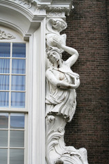 Fototapeta na wymiar beautifull facade on a house in dordrecht