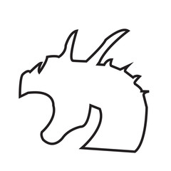 griffin outline on white background