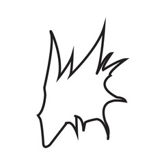 griffin outline on white background