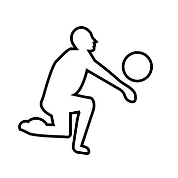 volleyball outline images on white background