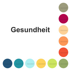 Farbige Buttons - Gesundheit