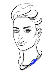 Fashion line art  illustration