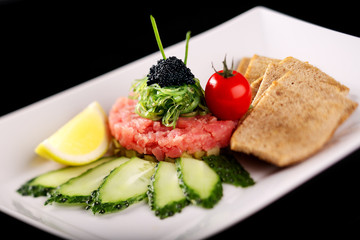 Fototapeta na wymiar Dish tartar with tuna