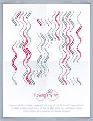 Futuristic vector technology background. Abstract wavy lines pattern, art graphic illustration can be used as booklets cover design.