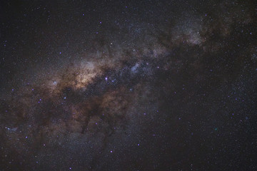 Clearly milky way galaxy with stars and space dust in the universe