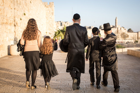 jewish family in Jerusalem, Israel 