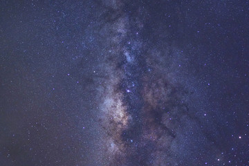 Clearly milky way galaxy with stars and space dust in the universe