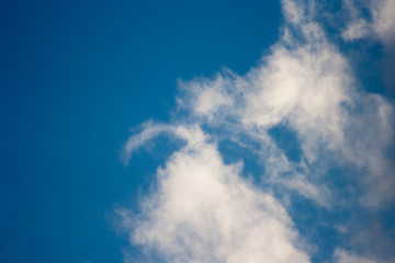 Beautiful blue sky background. white clouds on a sunny day.