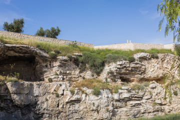 Fototapeta na wymiar Hill of Golgotha in Jerusalem, Israel