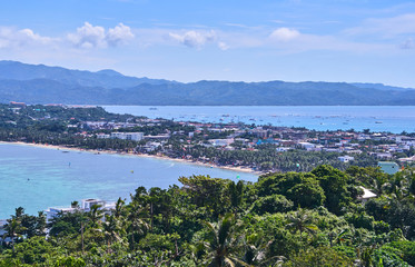 Fototapeta na wymiar Boracay island aerial view, Philippines