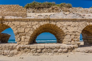 Aqueduct of Caesarea in Israel