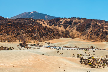 Landscape of Volcano El Teide in The National Park of Las Canadas del Teide