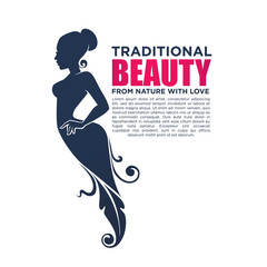 Fototapeta na wymiar beautiful girl in floral dress, vector illustration, for your logo, label, emblem