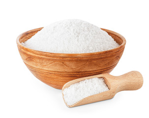 Fototapeta na wymiar salt in bowl and scoop