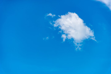 Summer concept or Natural concept, Blue sky moving with white clouds.