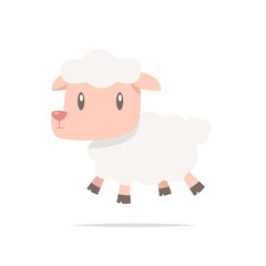 Obraz premium Cute sheep cartoon vector