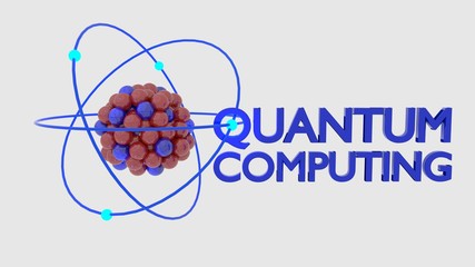 Quantum computing concept molecule