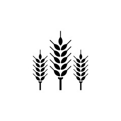 Spikelet. Flat Vector Icon. Simple black symbol on white background