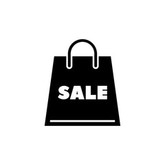 Package Sale. Flat Vector Icon. Simple black symbol on white background