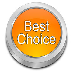 Best Choice button - 3D illustration