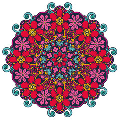 Vector round abstract circle. Mandala style.