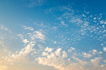 Naklejka na ściany i meble Blue sky with white clouds. Sky clouds background.