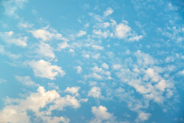 Blue sky with white clouds. Sky clouds background.
