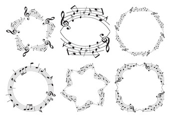 music frames - beautiful vector set