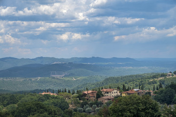 Summer landscape in the Chianti region (Tuscany)