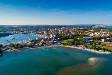Fototapeta premium Aerial view from Medulin beach, Croatia