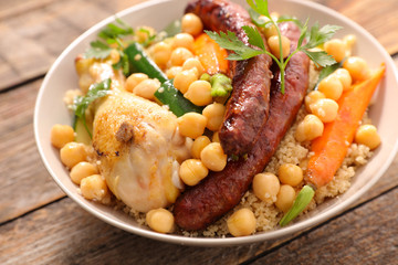 couscous with chicken and vegetable