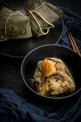 Zongzi or Traditional Chinese Sticky Rice Dumplings