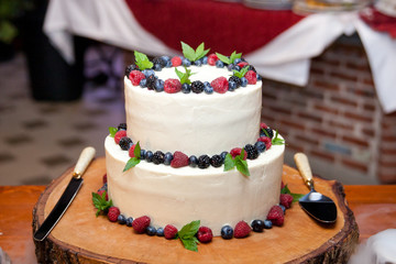 Obraz na płótnie Canvas торт с ягодами