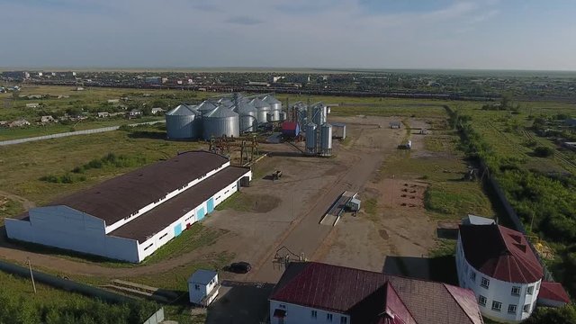 Grain storage complex.