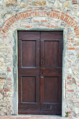 Old wooden vintage door